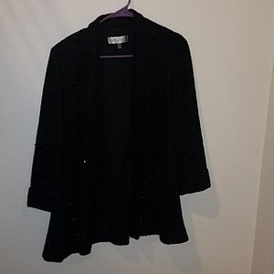 Black open blazer